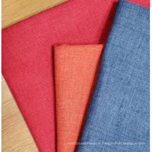 Tissu en lin tissé en polyester plusieurs couleurs pour canapés